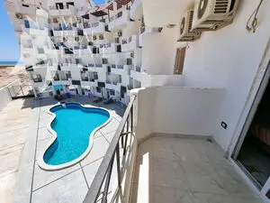 Sea and pool view studio in Tiba View residential compound
