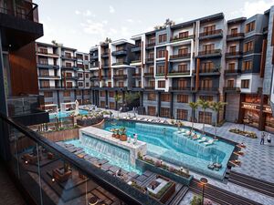 1bedroom apartment 56sqm street view for sale in hurghada