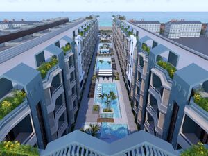 1bedroom apartment 61sqm pool view for sale, in hurghada