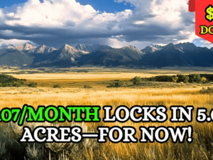 Own 5.03 Acres for $107/Mo!