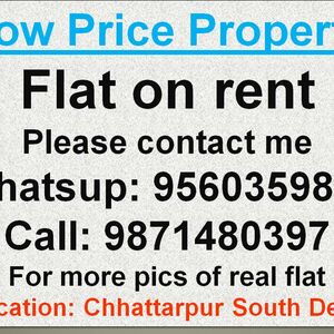 3bhk flat on rent without commission in chattarpur 
