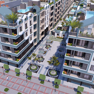 1bedroom apartment 59sqm pool view for sale, hurghada,red se