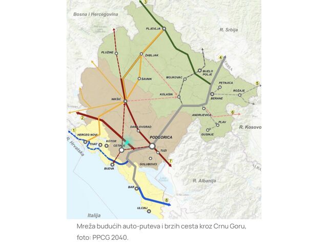 Route of the highway