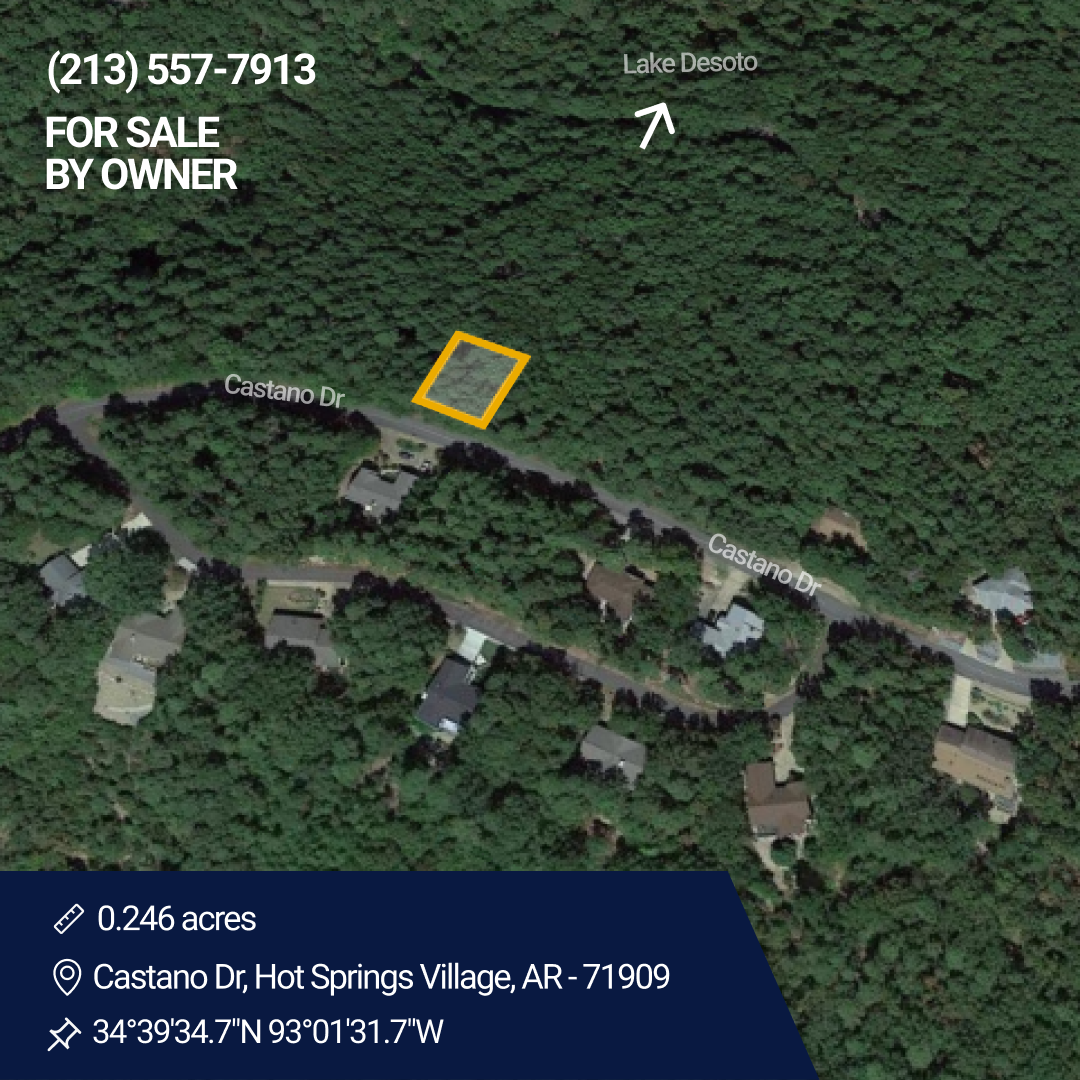 Lot in Hot Springs Village FINANCED BY OWNER. (USA, Arkansas, Hot