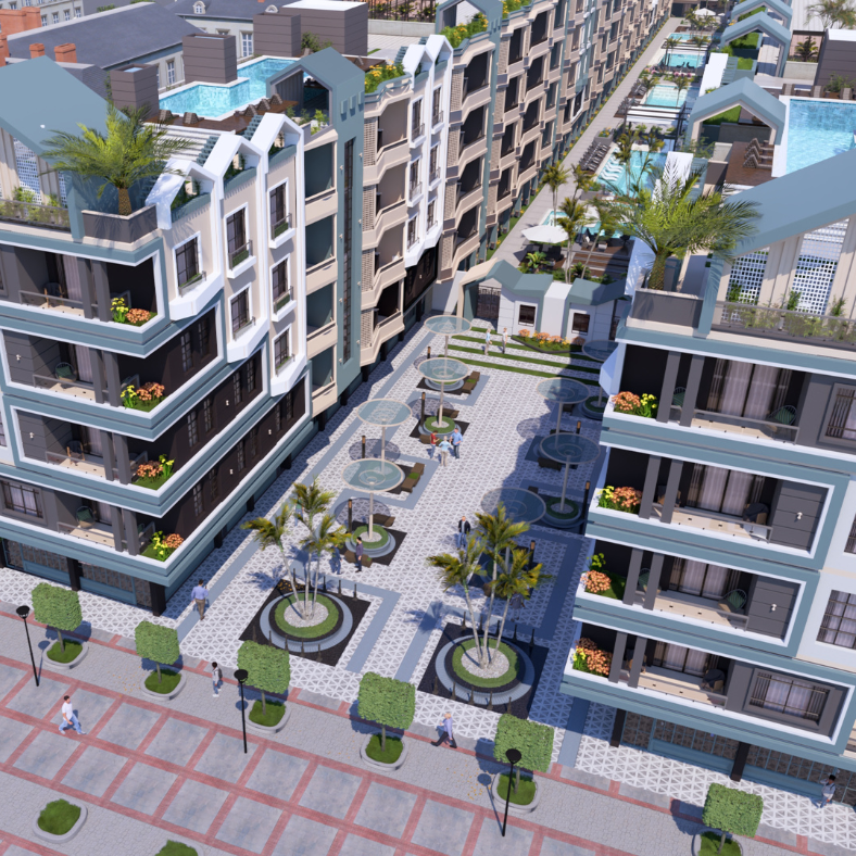 1bedroom apartment 59sqm pool view for sale, hurghada,red se